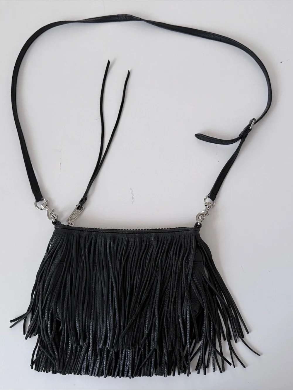 Rebecca Minkoff Black Fringe Leather Crossbody